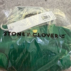 BNWT STONEY CLOVER LANE POUCHETTE CROSSBODY 01 - CORDUROY Green Bag